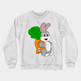 Rabbit Pupil Backpack School Crewneck Sweatshirt